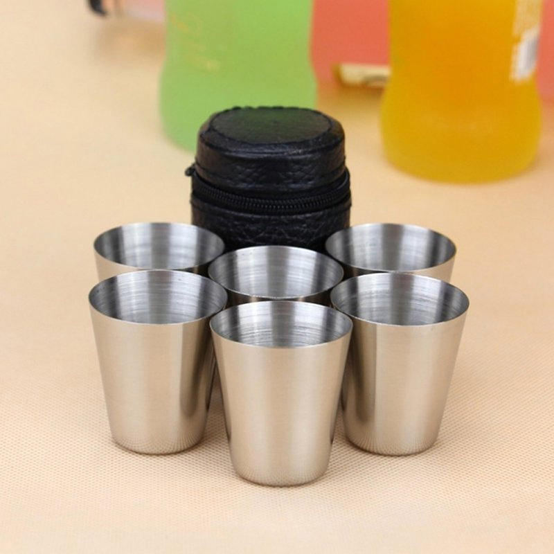 Coffee Tea Tumbler - 4/6Pcs Stainless Steel Cups Mini Shot