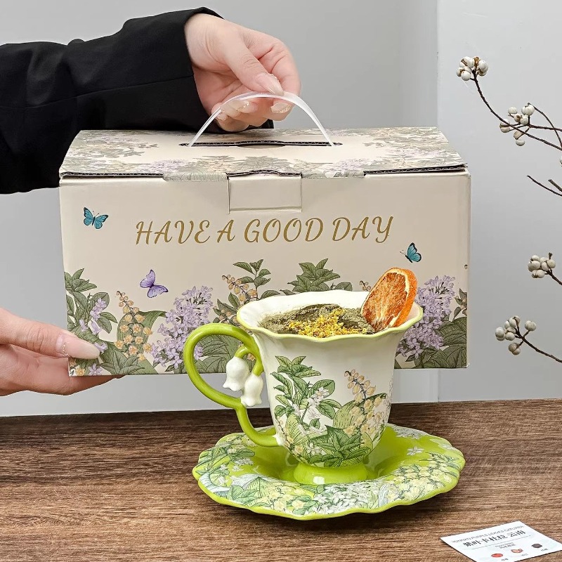 Coffee Tea Flask - Lily of the valley blooming afternoon