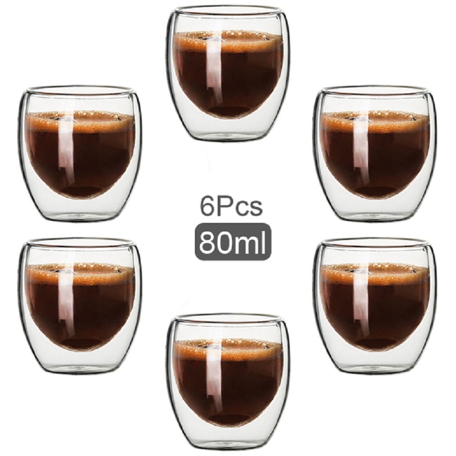 Coffee Tea Flask - Double Walled Glass Coffee Mugs Glass