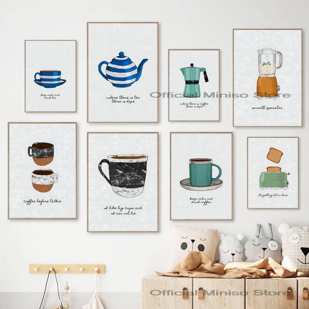 Coffee Tea Kitchenware Poster  - đánh giá và giá Wallpaper Coffee And Tea
