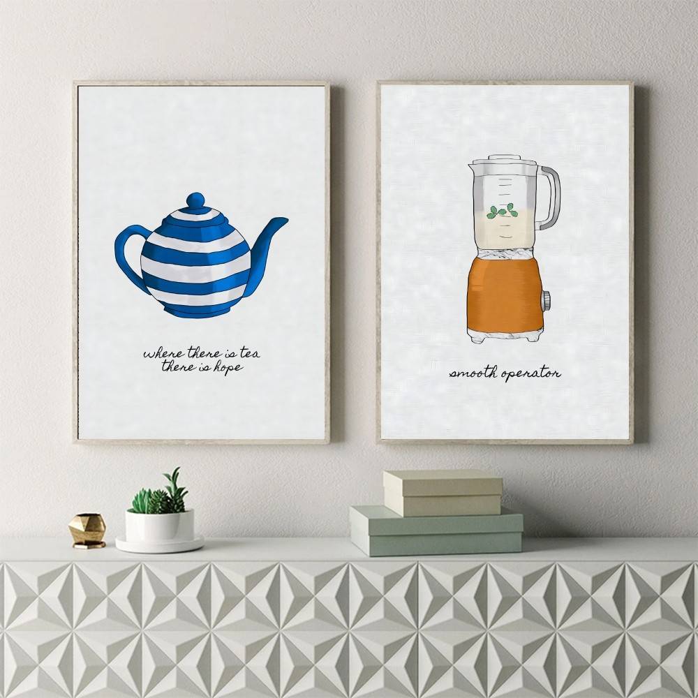 Coffee Tea Kitchenware Poster  - đánh giá và giá Wallpaper Coffee And Tea