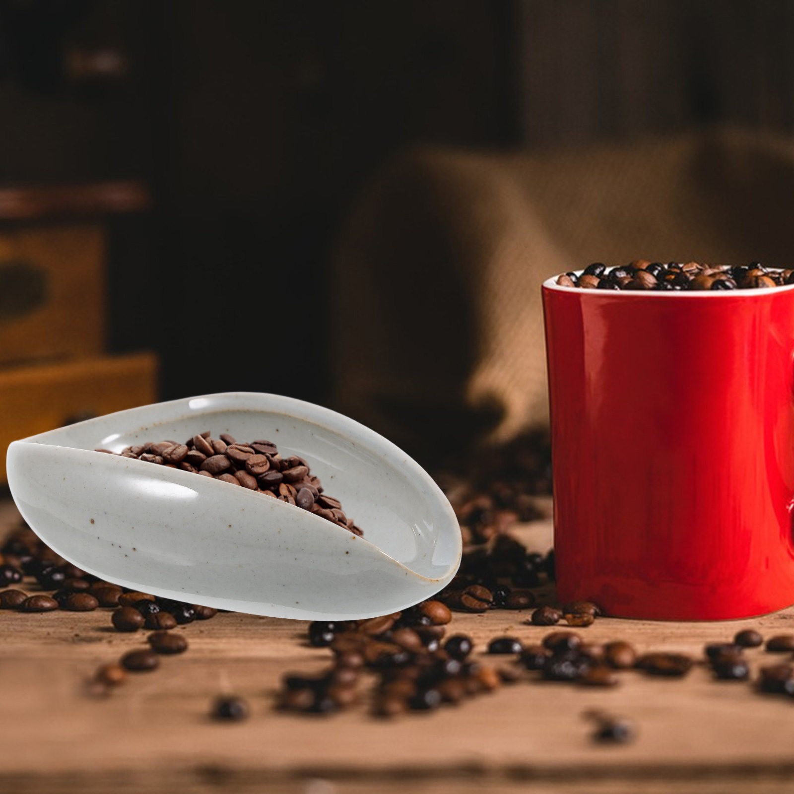 Ceramic Coffee Bean Dosing Tra - đánh giá và giá Coffee Tea And Bean Leaf
