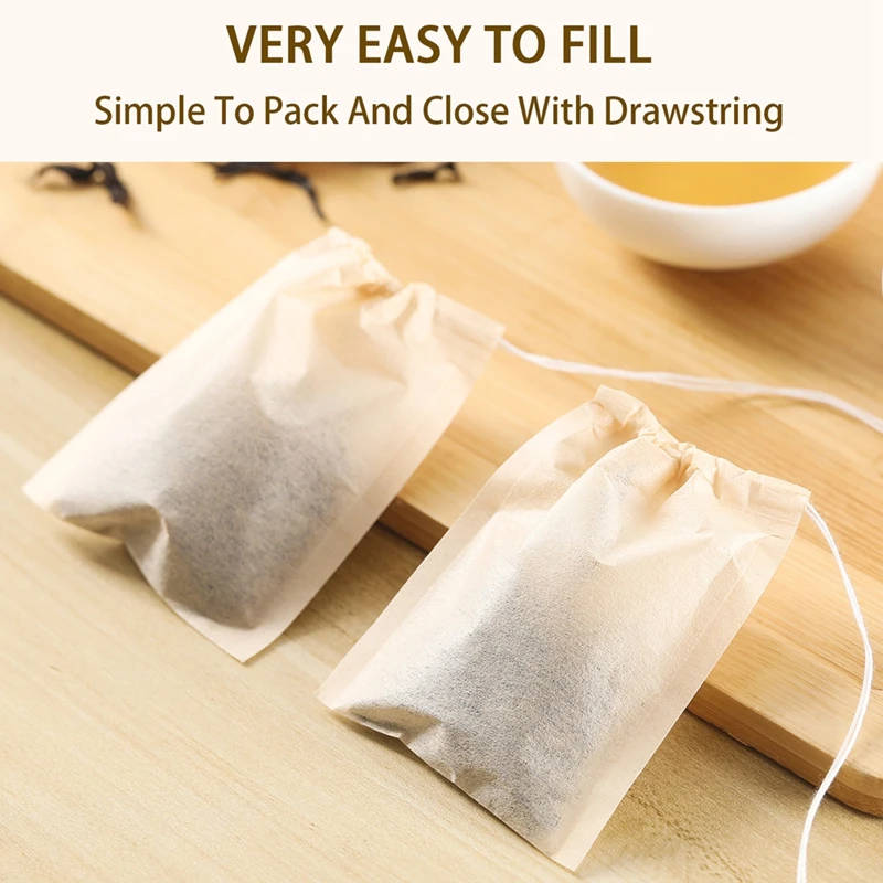 100Pcs Teabags with Drawstring - đánh giá và giá Coffee Tea And Bean Leaf
