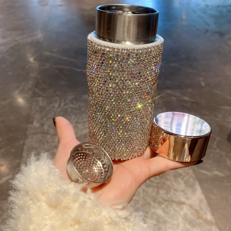Bling Portable Thermos Cup wit - đánh giá và giá Coffee Tea Tumbler