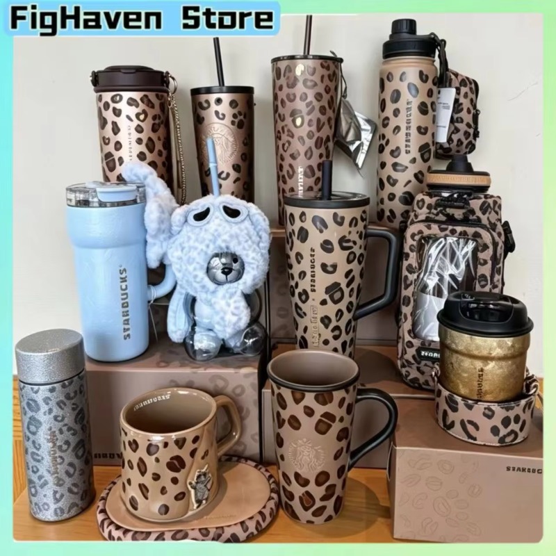 Leopard Print Stainless Steel  - đánh giá và giá Coffee Tea Tumbler