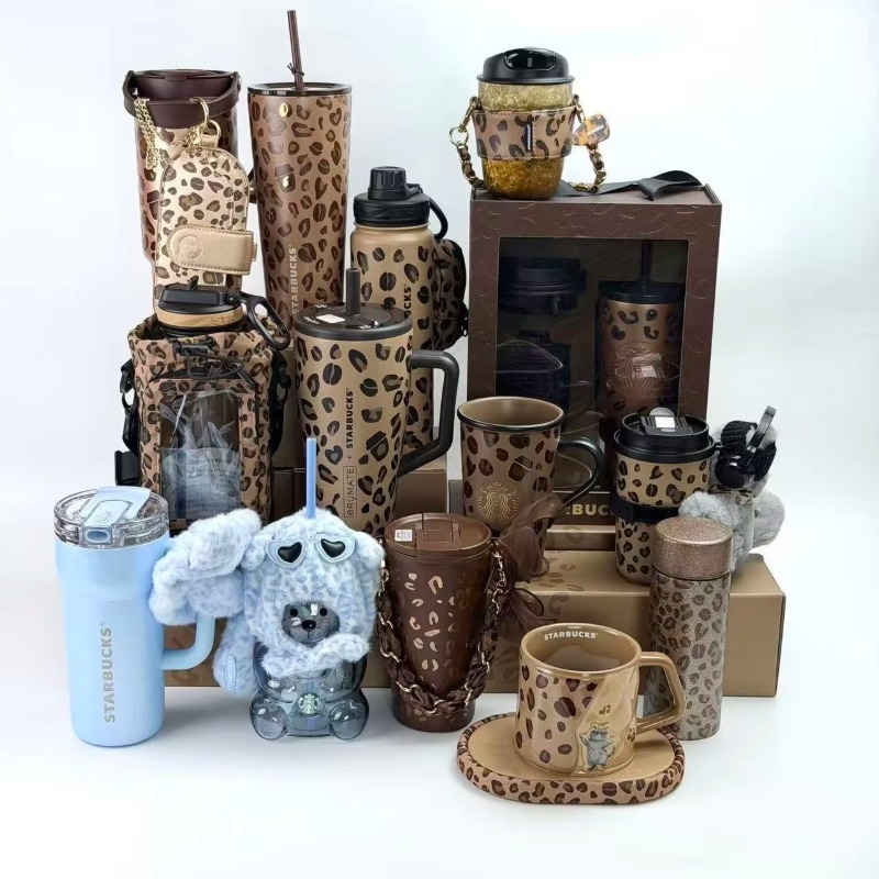Leopard Print Stainless Steel  - đánh giá và giá Coffee Tea Tumbler