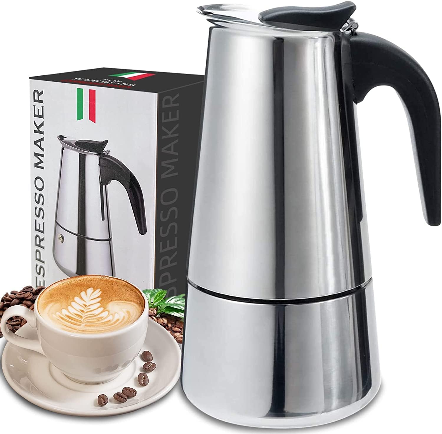 4/6/9 ly Moka nồi Caffe máy Es - đánh giá và giá Moka Pot Stove