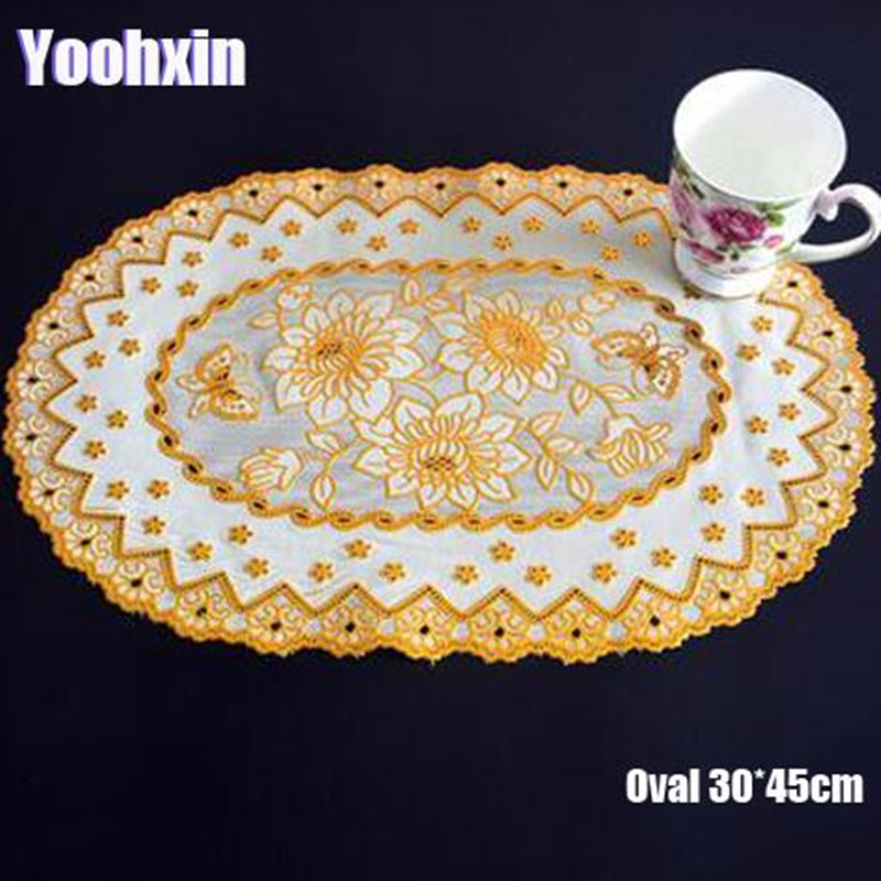 Nóng Hình Bầu Dục Ren Nhựa PVC - đánh giá và giá Coffee Tea Place