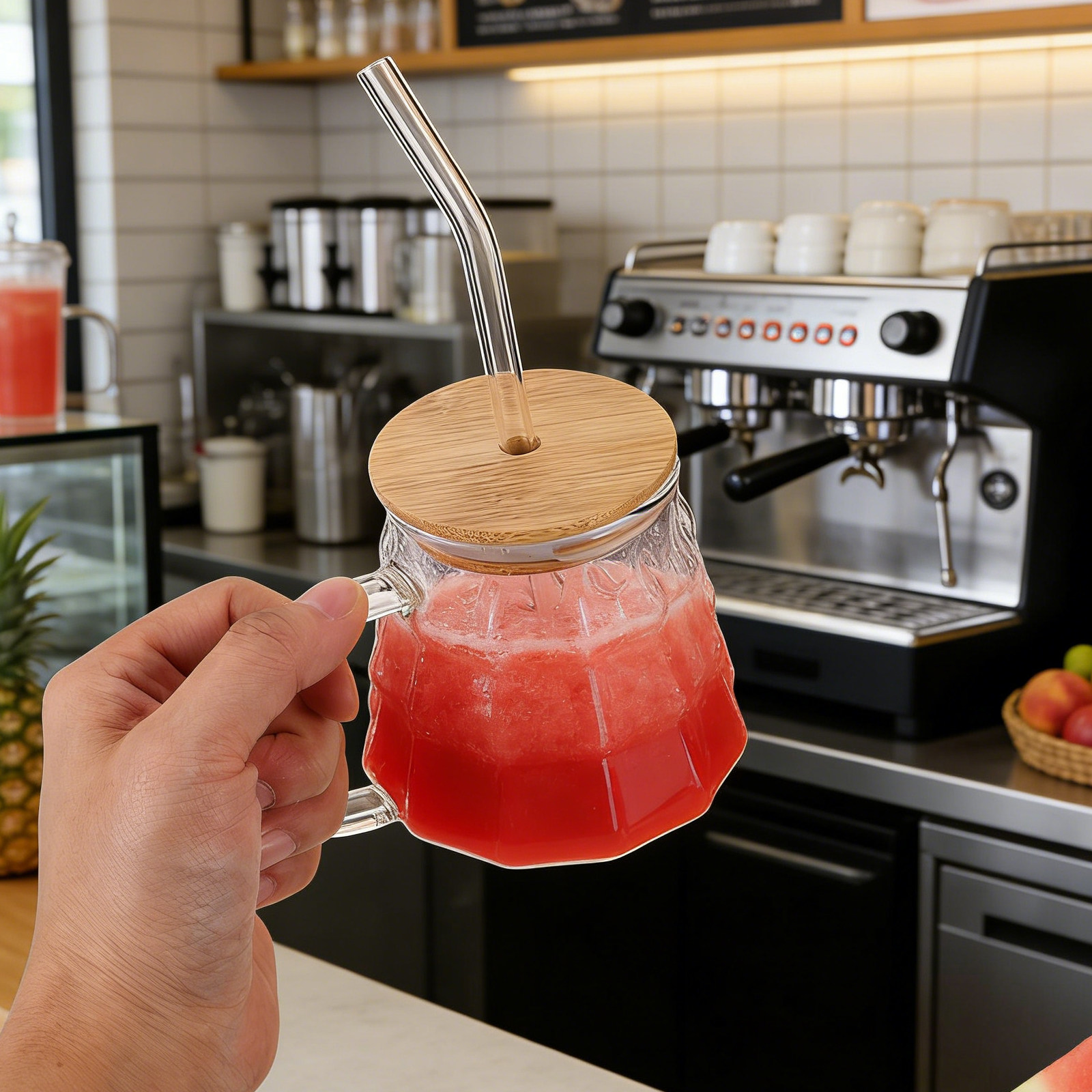 Transparent Glass Milk Cup wit - đánh giá và giá Coffee Tea Tumbler