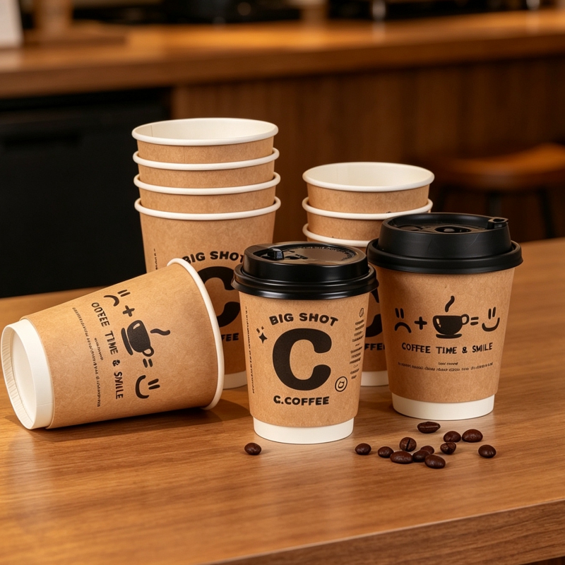 50Pcs 8/14oz Disposable Kraft  - đánh giá và giá Wallpaper Coffee And Tea