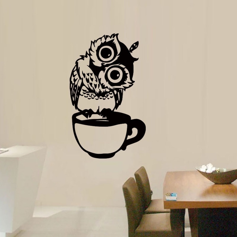 Funny Cartoon Owl Cup Of Tea C - đánh giá và giá Wallpaper Coffee And Tea