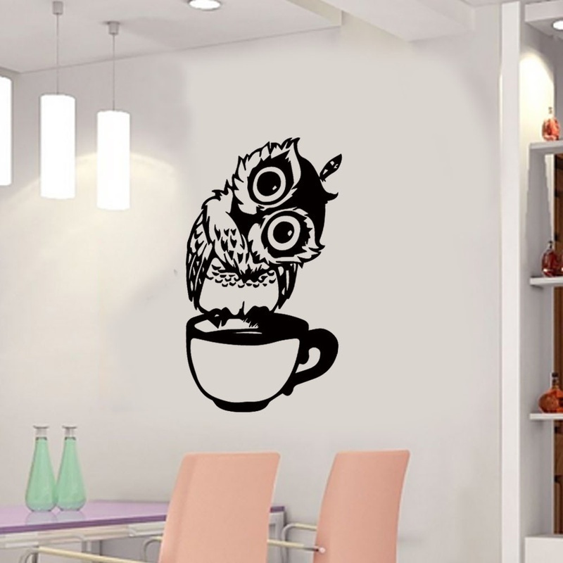 Funny Cartoon Owl Cup Of Tea C - đánh giá và giá Wallpaper Coffee And Tea