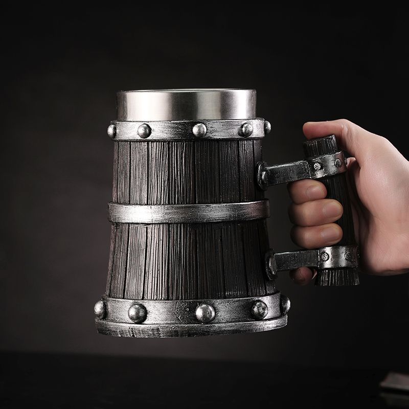 Wood Grain Beer Glass Resin St - đánh giá và giá Coffee Tea Flask