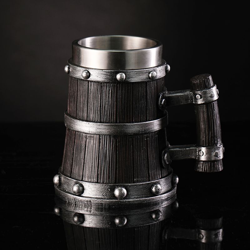Wood Grain Beer Glass Resin St - đánh giá và giá Coffee Tea Flask