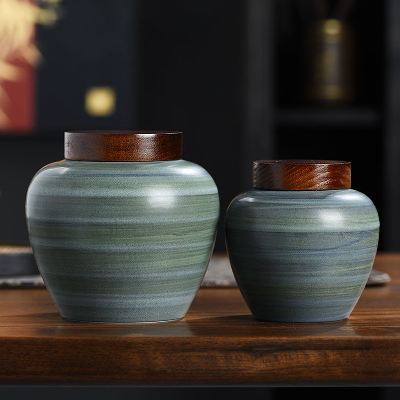 Retro Ceramic Tea Leaf Jar Cre - đánh giá và giá Coffee Tea And Bean Leaf